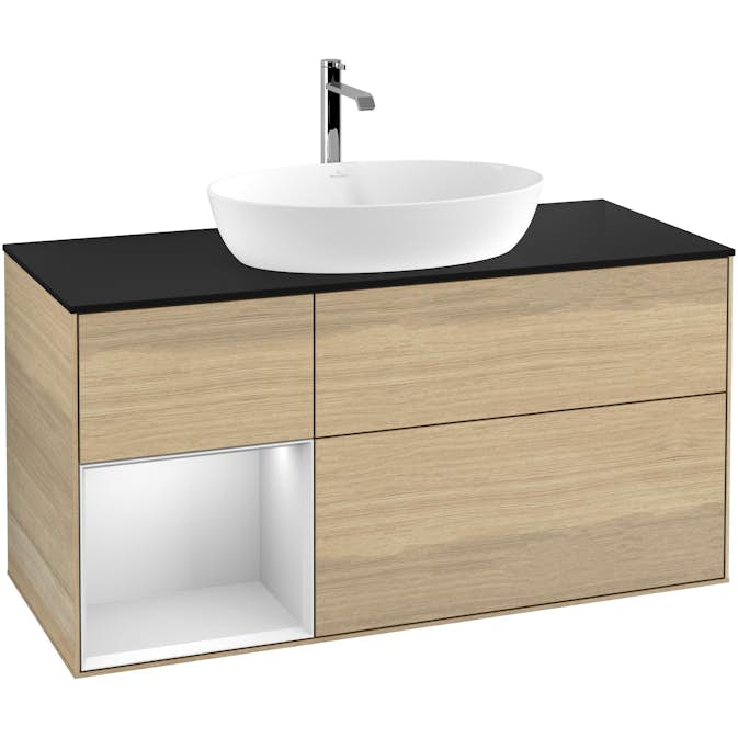 Tvättställsskåp Villeroy & Boch Finion med 3 Lådor Hylla och Bänkskiva för Fristående Tvättställ från Artis & Collaro