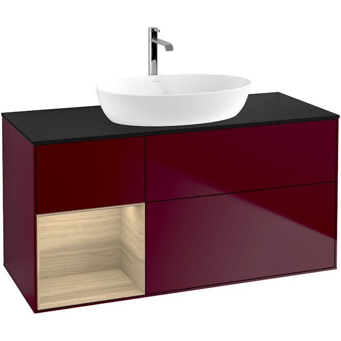 Tvättställsskåp Villeroy & Boch Finion med 3 Lådor Hylla och Bänkskiva för Fristående Tvättställ från Artis & Collaro