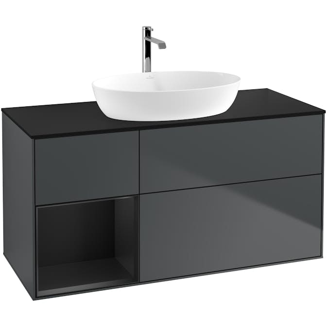 Tvättställsskåp Villeroy & Boch Finion med 3 Lådor Hylla och Bänkskiva för Fristående Tvättställ från Artis & Collaro