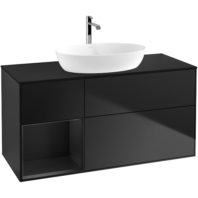 Tvättställsskåp Villeroy & Boch Finion med 3 Lådor Hylla och Bänkskiva för Fristående Tvättställ från Artis & Collaro