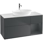 Tvättställsskåp Villeroy & Boch Finion med 3 Lådor Hylla och Bänkskiva för Fristående Tvättställ från Artis & Collaro