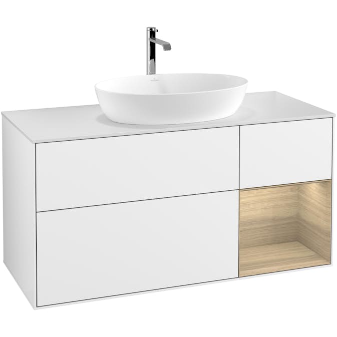 Tvättställsskåp Villeroy & Boch Finion med 3 Lådor Hylla och Bänkskiva för Fristående Tvättställ från Artis & Collaro