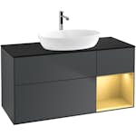 Tvättställsskåp Villeroy & Boch Finion med 3 Lådor Hylla och Bänkskiva för Fristående Tvättställ från Artis & Collaro