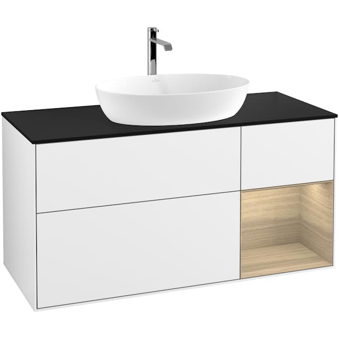 Tvättställsskåp Villeroy & Boch Finion med 3 Lådor Hylla och Bänkskiva för Fristående Tvättställ från Artis & Collaro