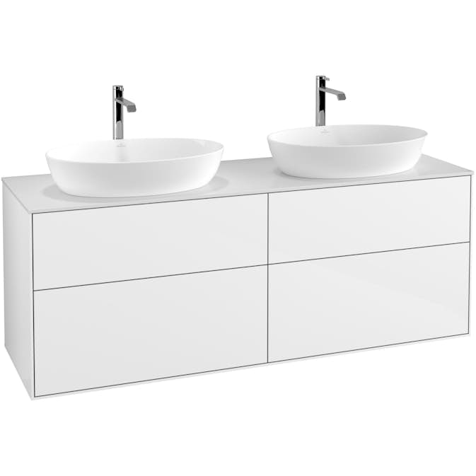 Tvättställsskåp Villeroy & Boch Finion med 4 Lådor och Bänkskiva för Två Fristående Tvättställ från Artis & Collaro