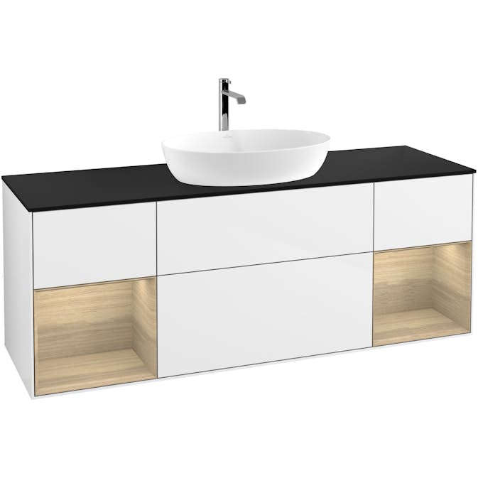 Tvättställsskåp Villeroy & Boch Finion med Två Hyllor och Bänkskiva för Fristående Tvättställ från Artis & Collaro