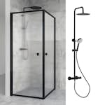 Duschpaket Macro Design Duschhörn Empire Linjeglas 900x900 med Takduschset Imo 160 cc