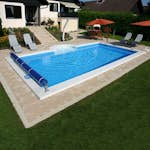 Poolpaket Planet Pool Proffs Thermoblock Persia Grå Liner 600 X 300 X 150 cm
