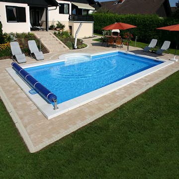 Poolpaket Planet Pool Cf Block Comfort Persia Grå Liner 1000 X 500 X 150 cm