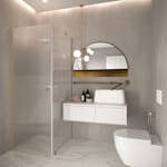 Duschhörn Hietakari Forma 368 Fast Vägg och Vändbar Dörr