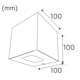 Väggarmatur Hide-a-lite Cube II