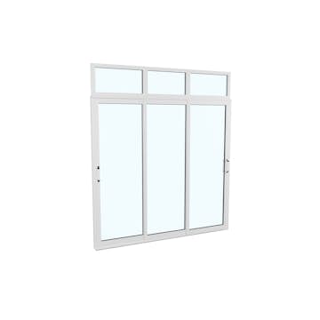 Skjutdörr med Överljus Landskap Robust Vår och Höst 3-del