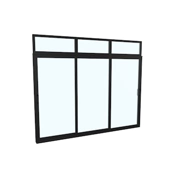 Skjutdörr med Överljus Landskap Robust Året Runt 3-del