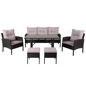 Soffgrupp Venture Home Kalle Svart/Grå Utomhus