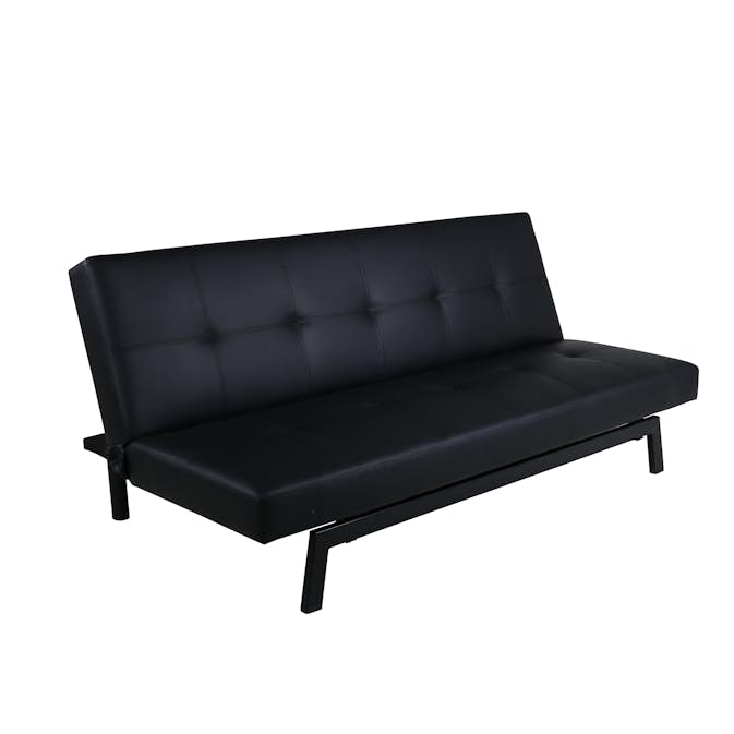 Bäddsoffa Venture Home Bodil Svart Konstläder 2-sitssoffa 180x80x55 cm 1 Sovplats