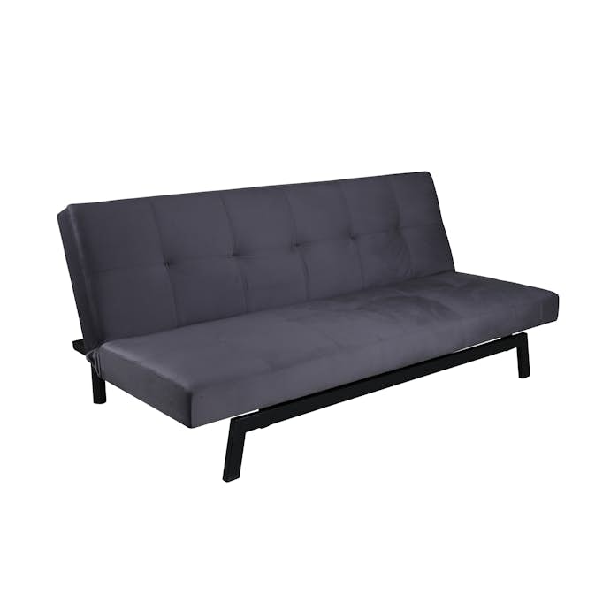 Bäddsoffa Venture Home Bodil Grå Sammet 2-sitssoffa 180x80x55 cm 1 Sovplats