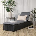 Solsäng Venture Home Quad Svart Konstrotting Utomhus