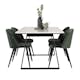 Matgrupp Venture Home Estelle 140 med 4 Valentina Stolar Sammet