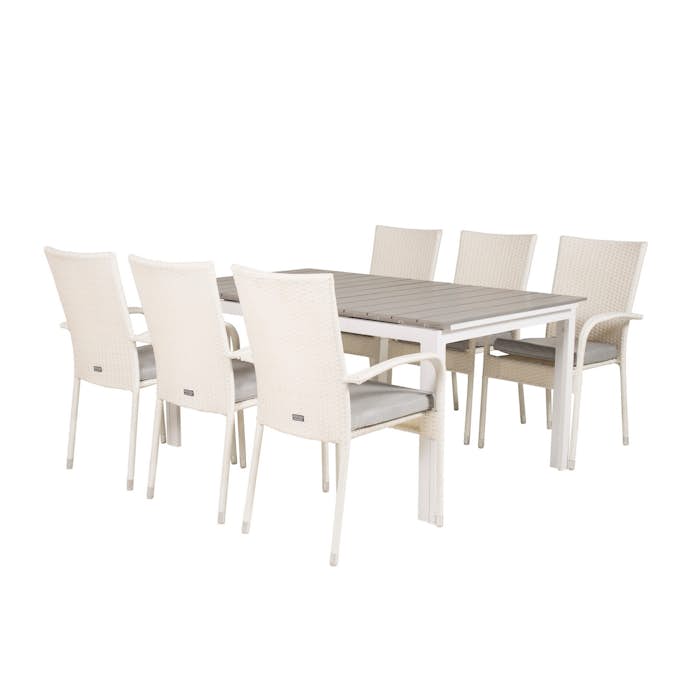 Matgrupp Venture Home Lova 160/240 med 6 Asta Stolar