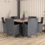 Matgrupp Utomhus Venture Home Meya Ø 140 med 6 Milwa Trädgårdsstolar