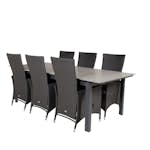 Matgrupp Venture Home Lova 224/324 med 6 Pishi Karmstolar