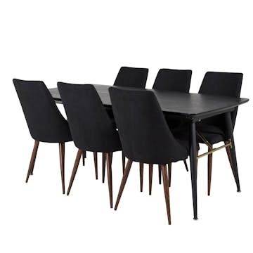 Matgrupp Venture Home Gold med 6 Leone Stolar