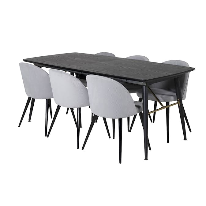 Matgrupp Venture Home Guld med 6 Valentina Stolar Manchester