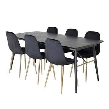 Matgrupp Venture Home Gold med 6 Polar Stolar