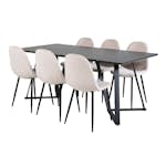 Matgrupp Venture Home Madde med 6 Pobbie Stolar Sammet