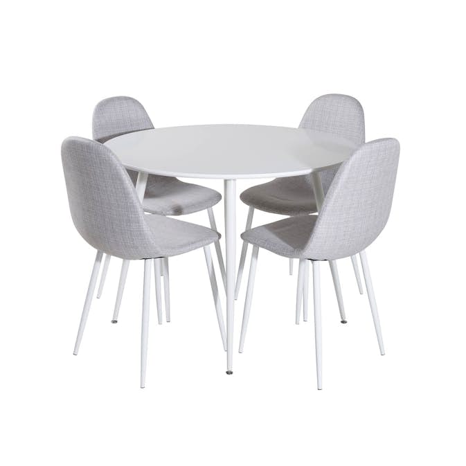 Matgrupp Venture Home Plake med 4 Pobbie Stolar Polyestertyg Runt