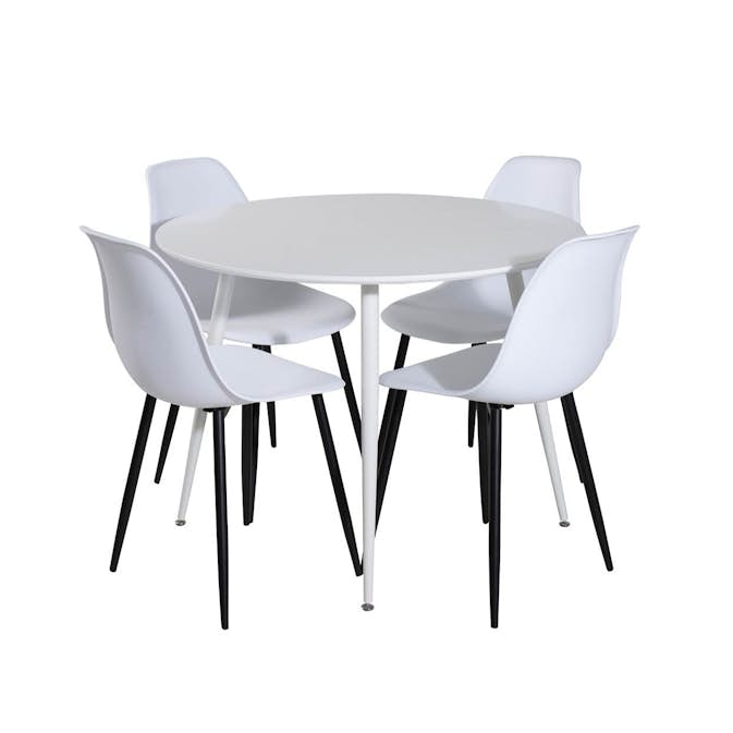 Matgrupp Venture Home Plake med 4 Pop Stolar Runt