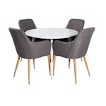 Matgrupp Venture Home Plake med 4 Corina Stolar Polyestertyg Runt