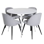 Matgrupp Venture Home Plake med 4 Valentina Stolar Manchester Runt