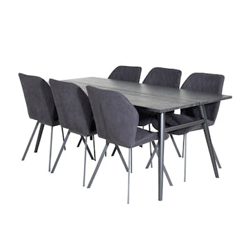 Matgrupp Venture Home Salt med 6 Geneva Stolar