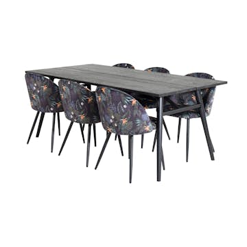 Matgrupp Venture Home Salt med 6 Valentina Stolar Polyestertyg