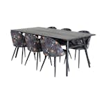 Matgrupp Venture Home Salt med 6 Valentina Stolar Polyestertyg