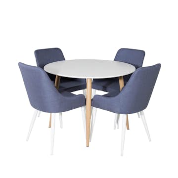 Matgrupp Venture Home Plake med 4 Plake Stolar Runt