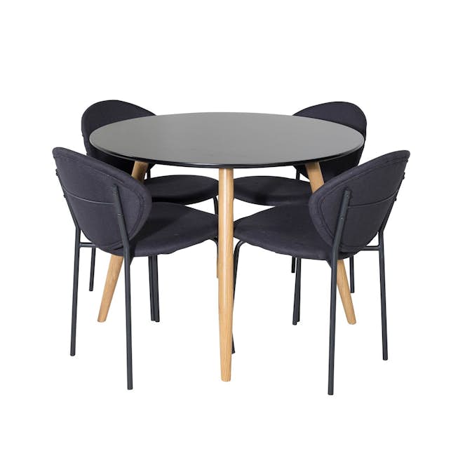 Matgrupp Venture Home Plake med 4 Valor Stolar Runt