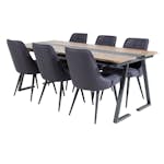 Matgrupp Venture Home Jane med 6 Vera Stolar Polyestertyg