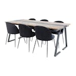 Matgrupp Venture Home Jane med 6 Wrigley Stolar