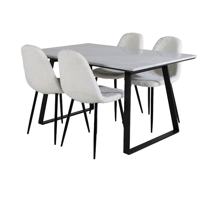 Matgrupp Venture Home Estelle 140 med 4 Pooya Stolar