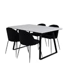 Matgrupp Venture Home Estelle 140 med 4 Wrigley Stolar