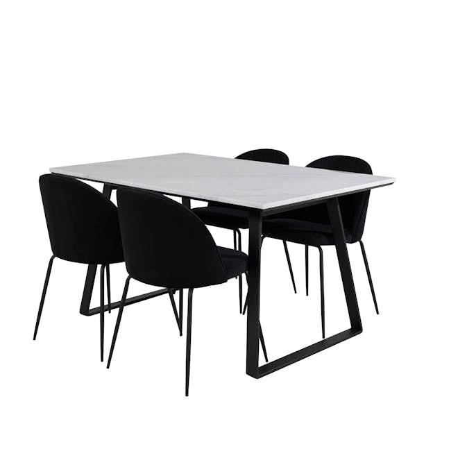 Matgrupp Venture Home Estelle 140 med 4 Wrigley Stolar