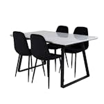 Matgrupp Venture Home Estelle 140 med 4 Phoi Stolar