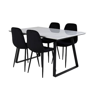 Matgrupp Venture Home Estelle 140 med 4 Phoi Stolar