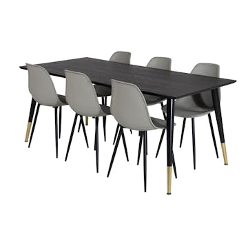 Matgrupp Venture Home Dipp med 6 Polar Plast Stolar