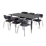 Matgrupp Venture Home Disa med 6 Aris Stolar Polyestertyg