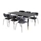 Matgrupp Venture Home Disa med 6 Aris Stolar Polyestertyg
