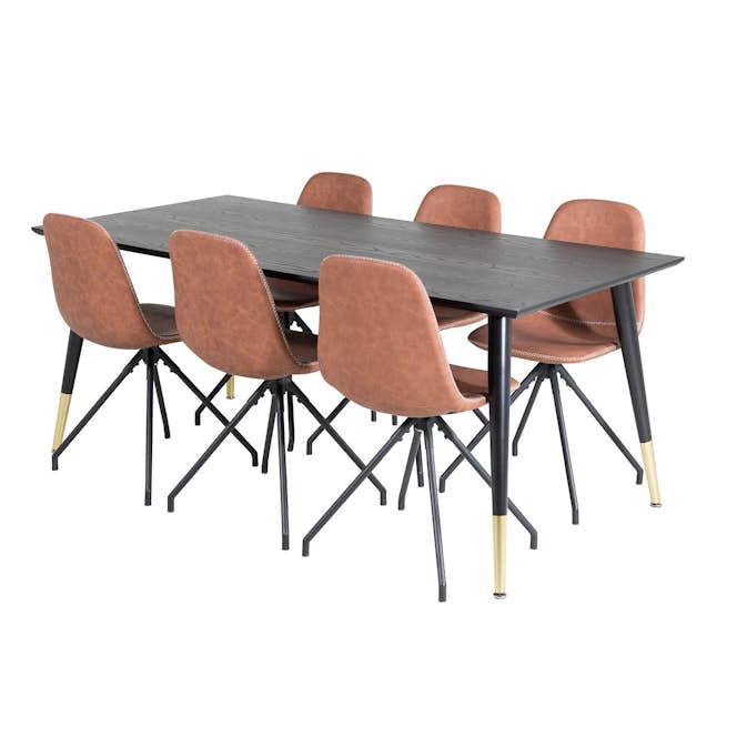 Matgrupp Venture Home Dipp med 6 Polar Snurr Stolar