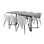 Matgrupp Venture Home Madde med 6 Valentina Stolar Manchester